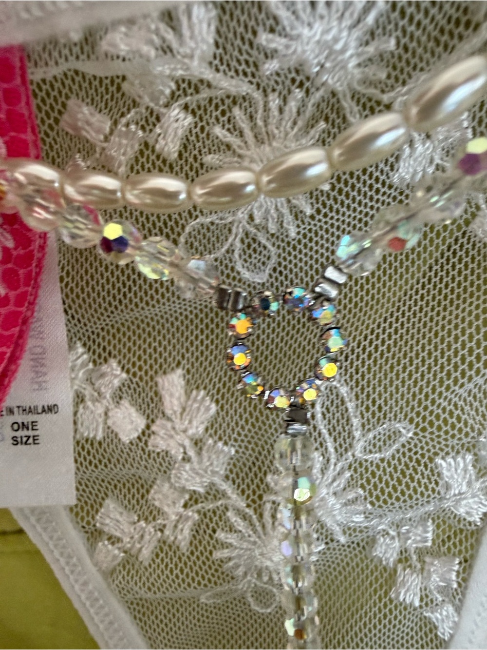 Beaded bejeweled G string